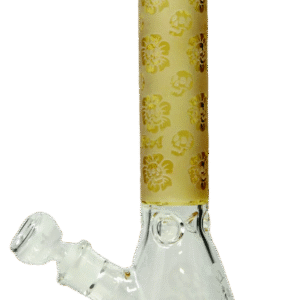 14'' 7mm Deep Engraved Forst Skull Beaker - Yellow