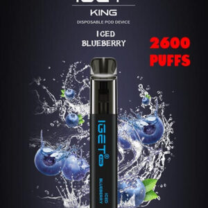 iGET KING VAPE 2600 PUFF – ICED BLUEBERRY
