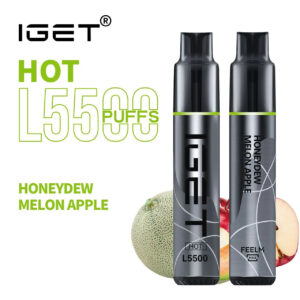iGET HOT VAPE 5500 PUFF – HONEYDEW MELON APPLE