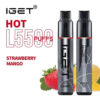 iGET HOT VAPE 5500 PUFF – STRAWBERRY MANGO