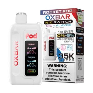 OXBAR x Pod Juice Nic Switch 35K Disposable Vape (0%-5%, 35000 Puffs) - Rocket Pop
