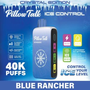 Pillow Talk Ice Control IC40000 Disposable Vape (5%, 40000 Puffs) - Blue Rancher (Crystal Edition)