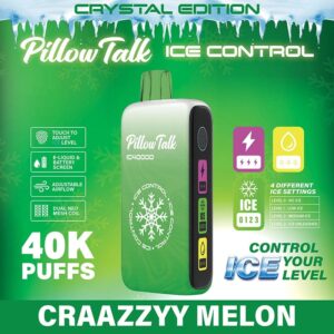Pillow Talk Ice Control IC40000 Disposable Vape (5%, 40000 Puffs) - Craazzyy Melon (Crystal Edition)