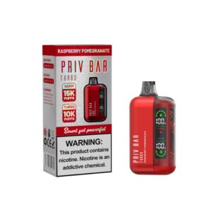 SMOK PRIV Bar Turbo Disposable Vape (5%, 15000 Puffs) - Raspberry Pomegranate